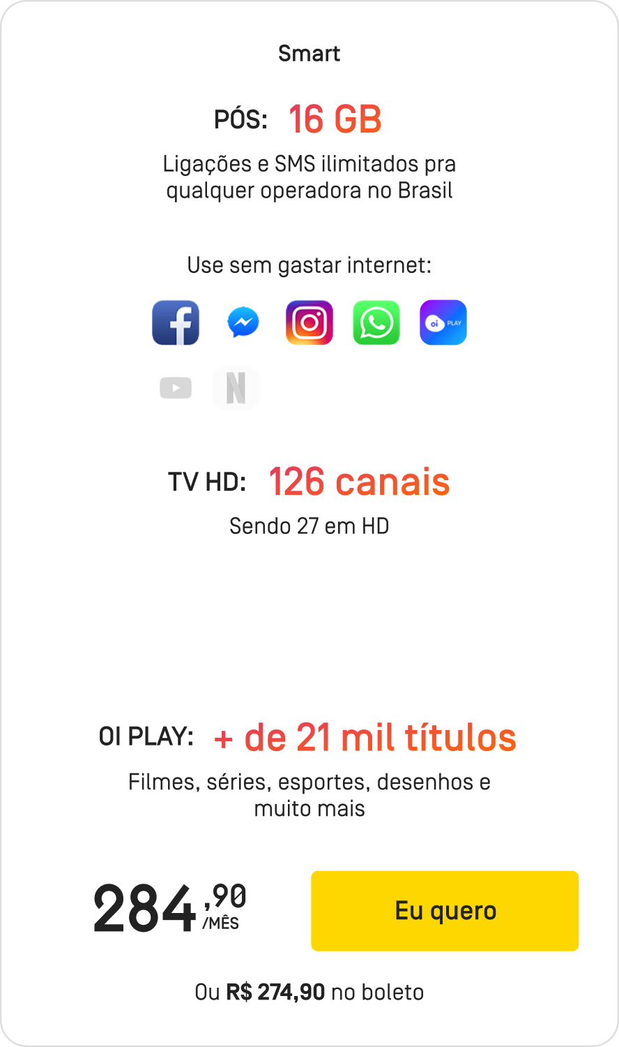 Oi Combo — plano Smart