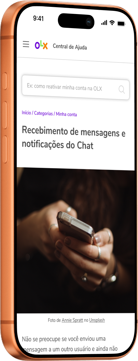 OLX — Help Center detalhe